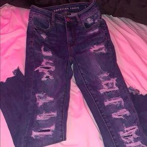 America Eagle next level stretch ripped jeans